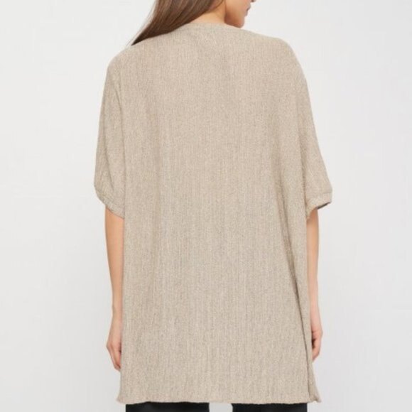 Zara Textured V-Neck Short Sleeve Oversized Top (NWT) - Picture 4 of 5